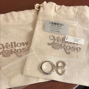 Kendra Scott Sophie Huggie Earrings and Ring Set in Oxodized Sterling Silver 925